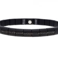 Bracciale Roberto Demeglio Uomo Pura in Ceramica Diamante Black 0.26 Ct PU4LN7DNS - PU4LN7DNS